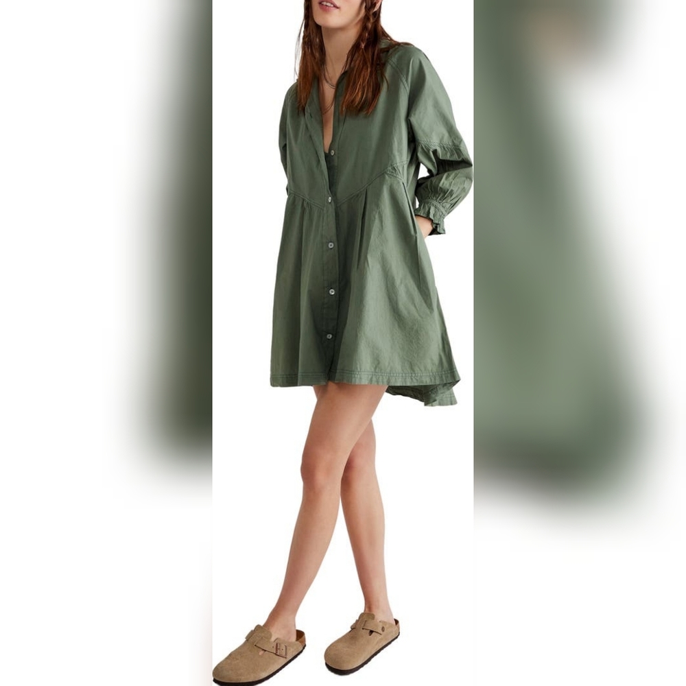Free People Green Mini Dress